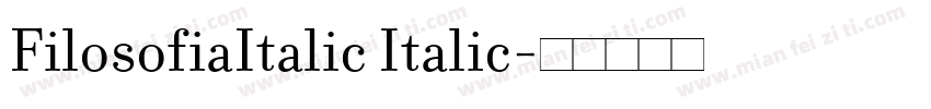 FilosofiaItalic Italic字体转换